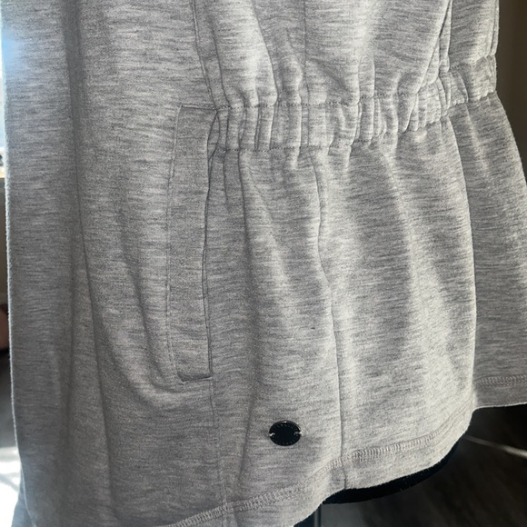 Ideology Open Front Draped Style Solid Color Women's Hoodie Top - Picture 4 of 6